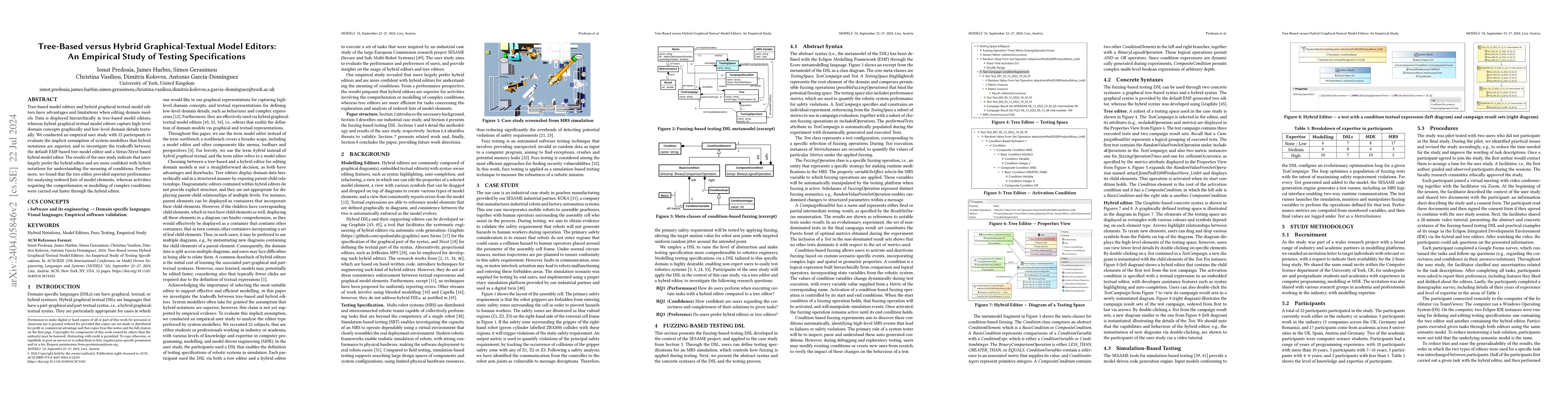 Thumbnail for Tree-Based versus Hybrid Graphical-Textual Model Editors: An Empirical
  Study of Testing Specifications