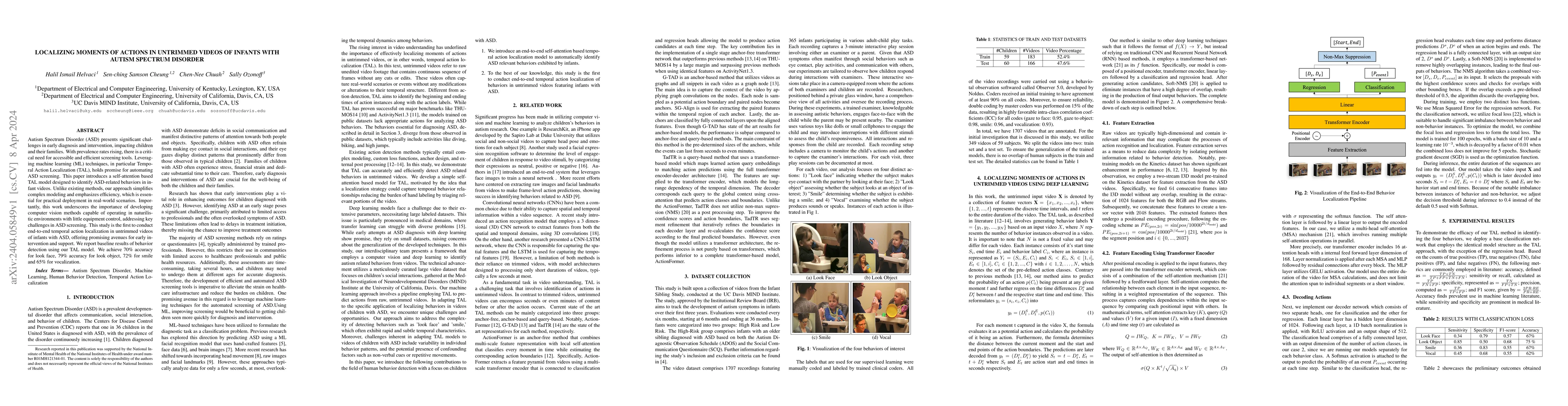 Thumbnail for Localizing Moments of Actions in Untrimmed Videos of Infants with Autism
  Spectrum Disorder