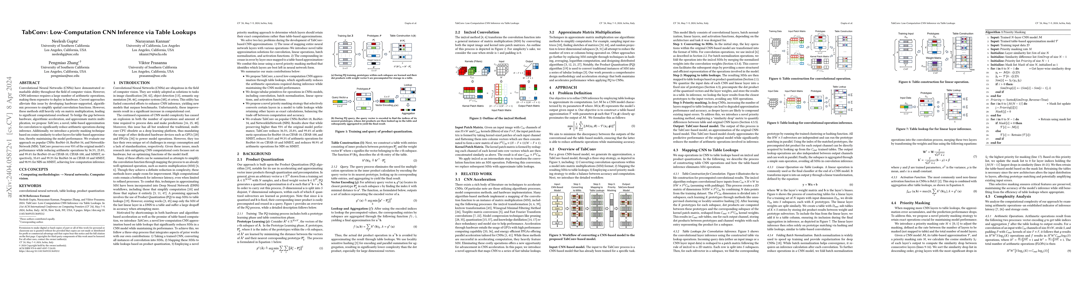 Thumbnail for TabConv: Low-Computation CNN Inference via Table Lookups