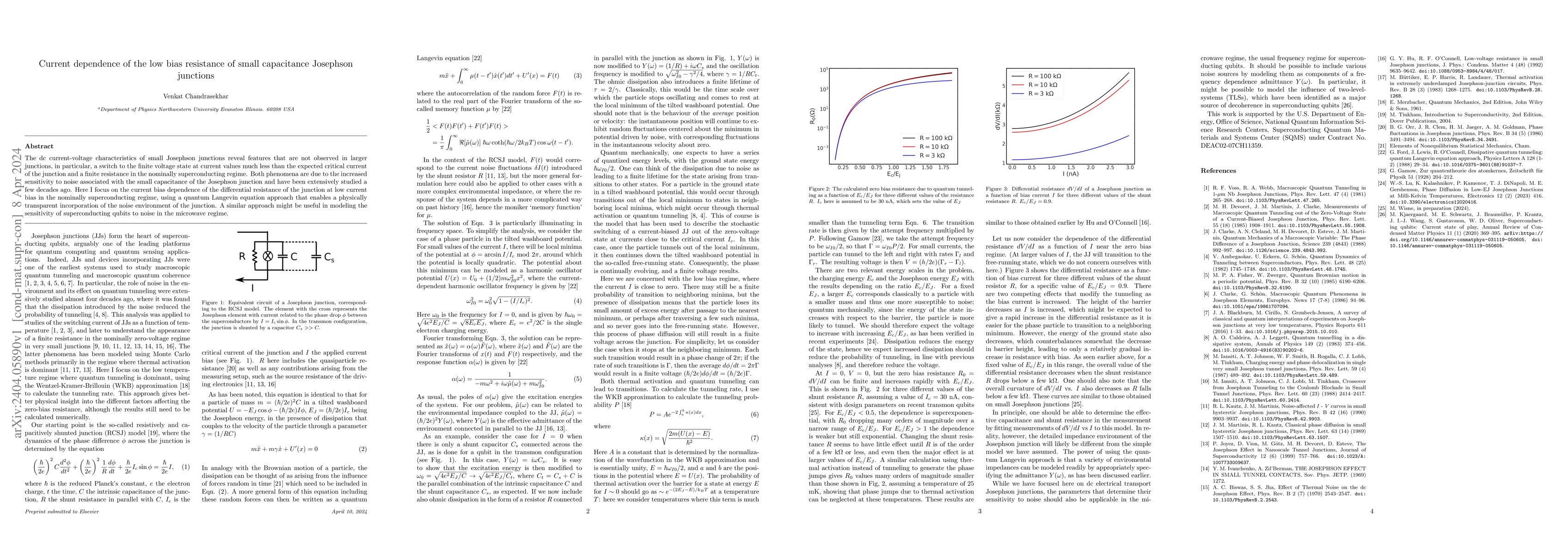 Thumbnail for Current dependence of the low bias resistance of small capacitance
  Josephson junctions