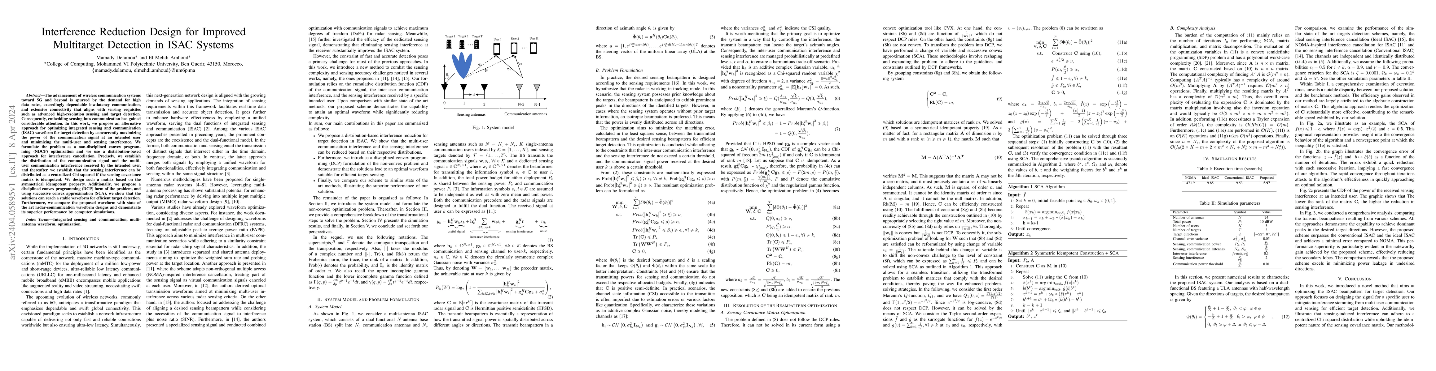 Thumbnail for Interference Reduction Design for Improved Multitarget Detection in ISAC
  Systems