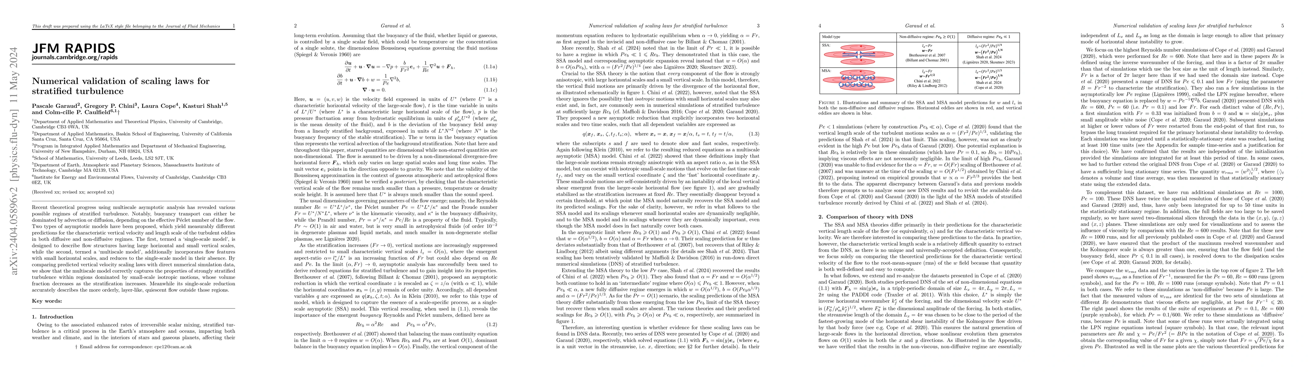 Thumbnail for Numerical validation of scaling laws for stratified turbulence