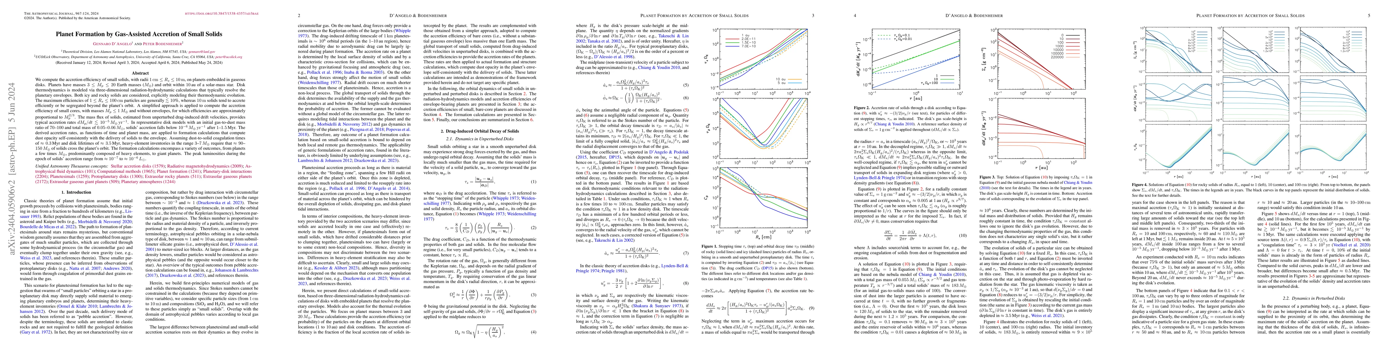 Thumbnail for Planet Formation by Gas-Assisted Accretion of Small Solids