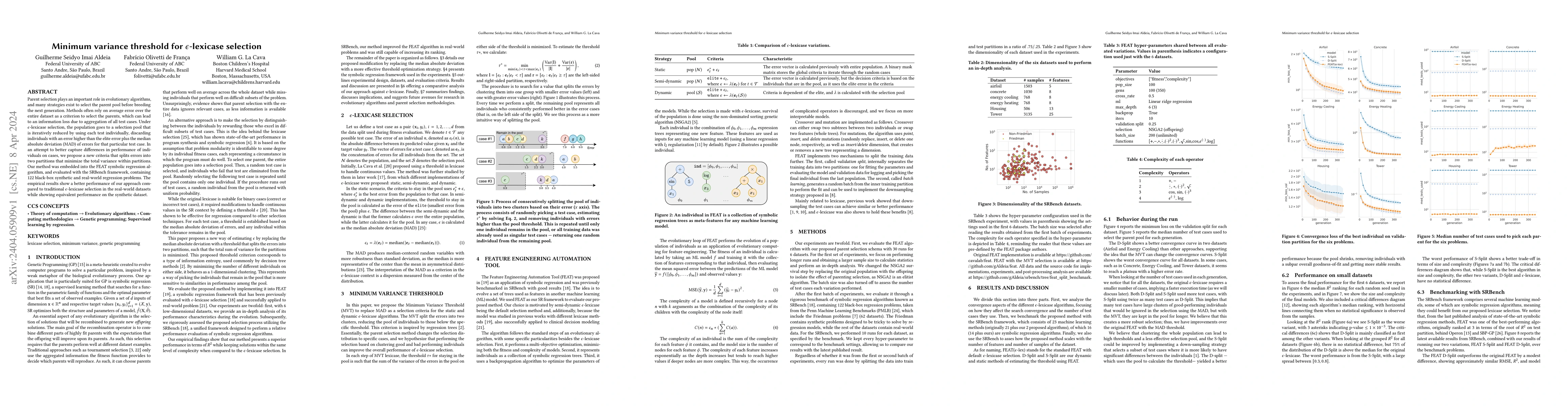 Thumbnail for Minimum variance threshold for epsilon-lexicase selection