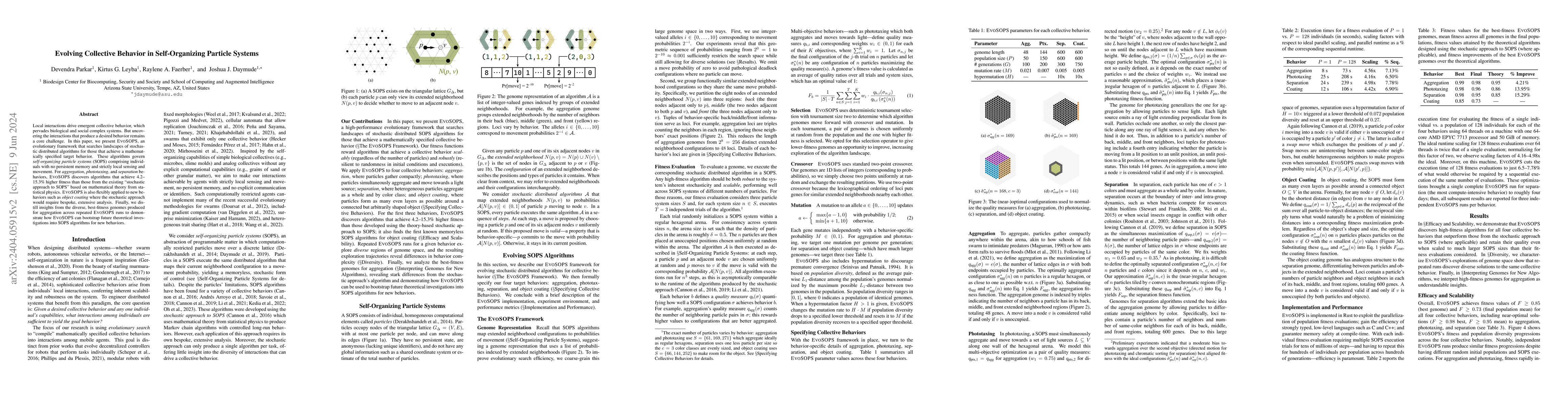 Thumbnail for Evolving Collective Behavior in Self-Organizing Particle Systems