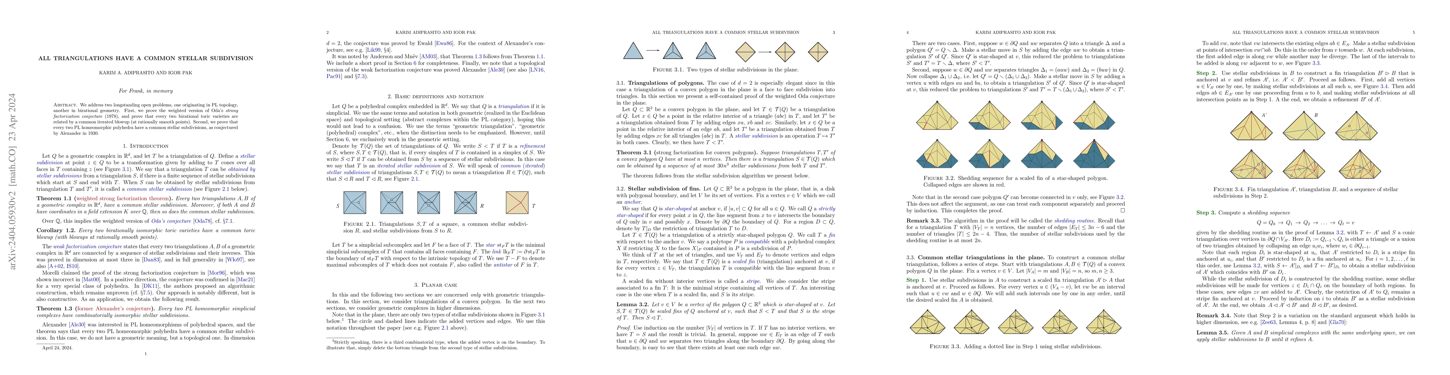 Thumbnail for All triangulations have a common stellar subdivision