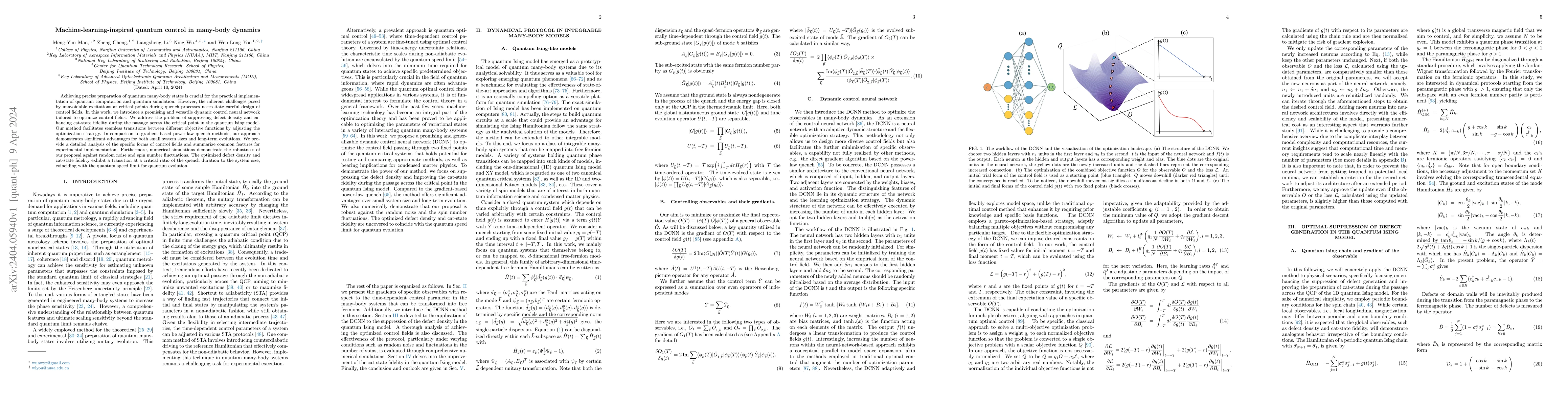 Thumbnail for Machine-learning-inspired quantum control in many-body dynamics