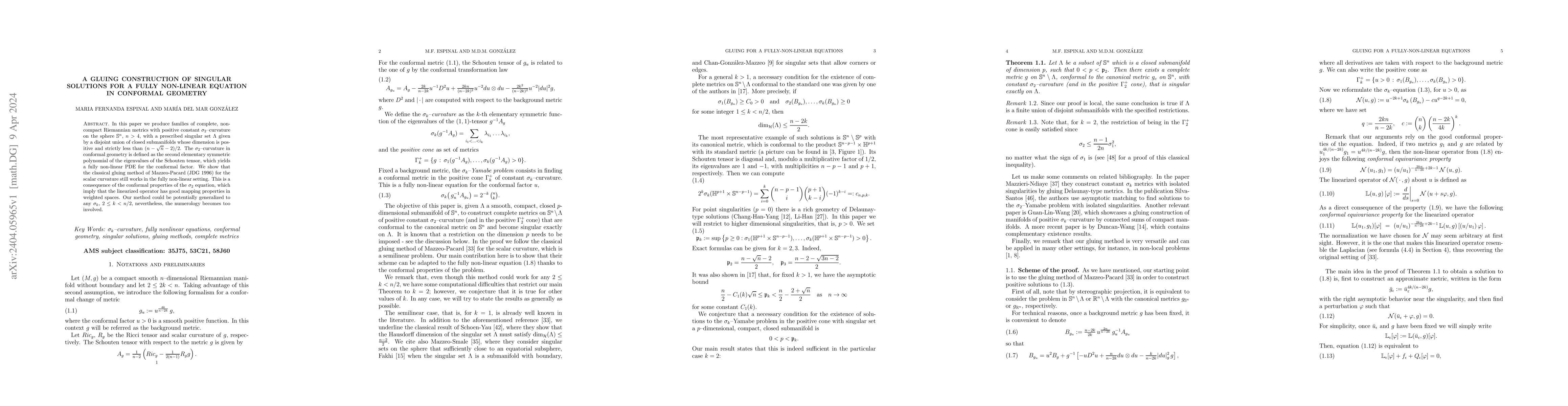 Thumbnail for A gluing construction of singular solutions for a fully non-linear
  equation in conformal geometry