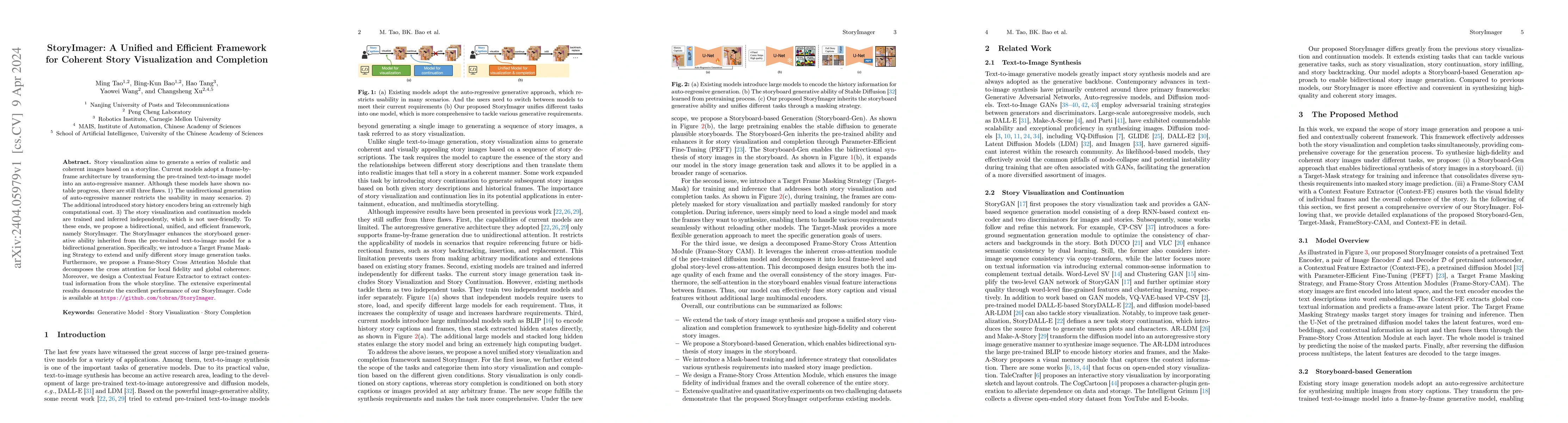 Thumbnail for StoryImager: A Unified and Efficient Framework for Coherent Story
  Visualization and Completion