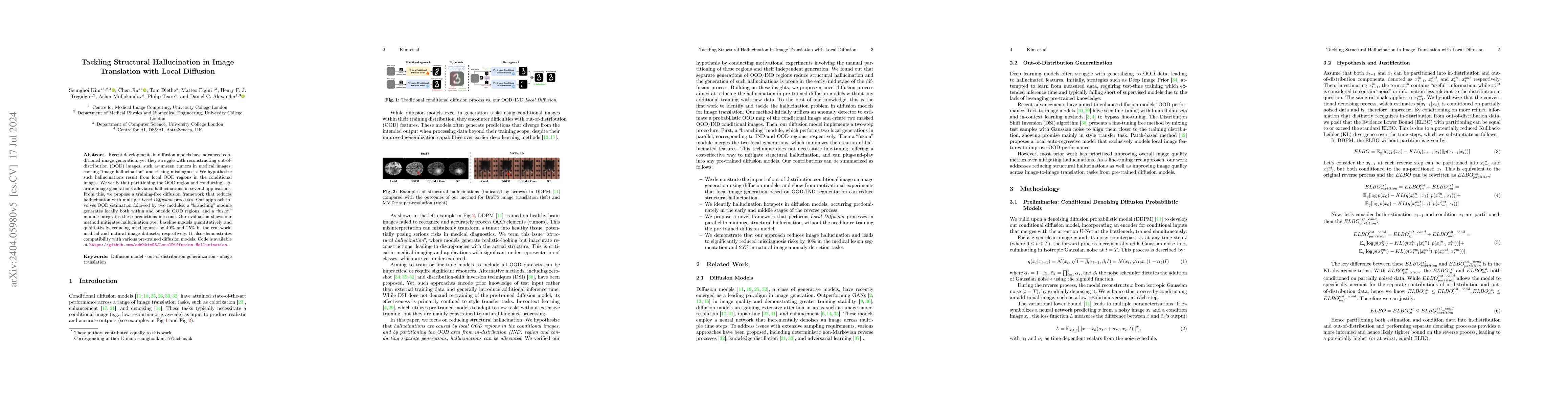 Thumbnail for Tackling Structural Hallucination in Image Translation with Local
  Diffusion