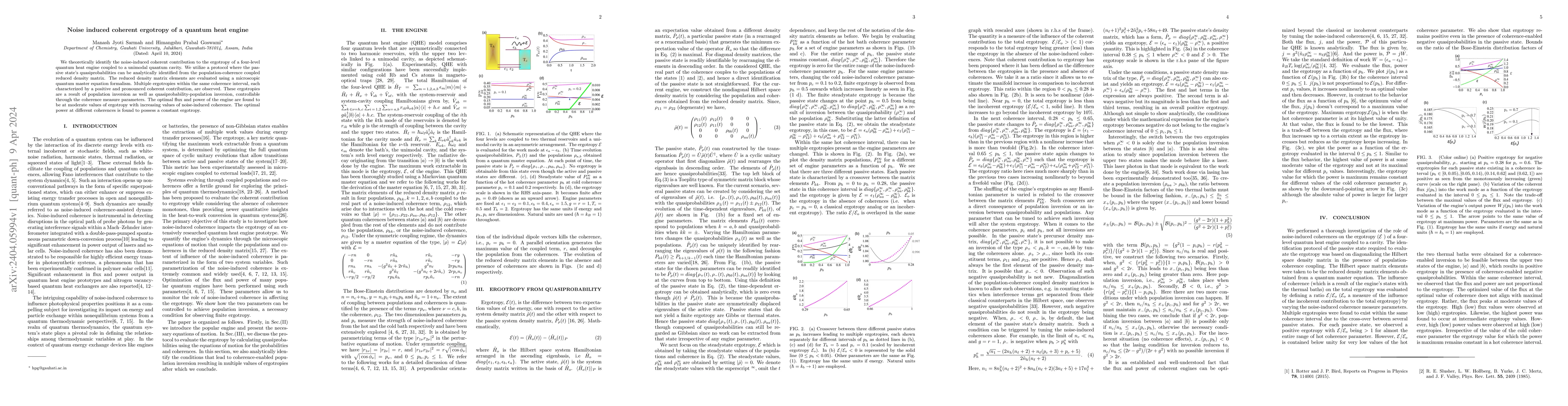 Thumbnail for Noise induced coherent ergotropy of a quantum heat engine
