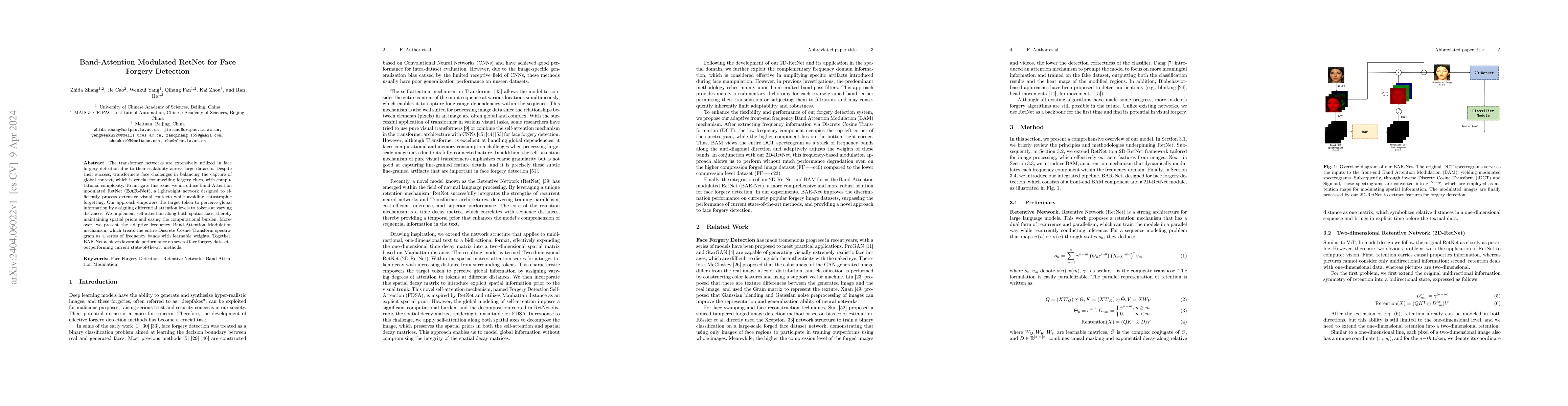 Thumbnail for Band-Attention Modulated RetNet for Face Forgery Detection