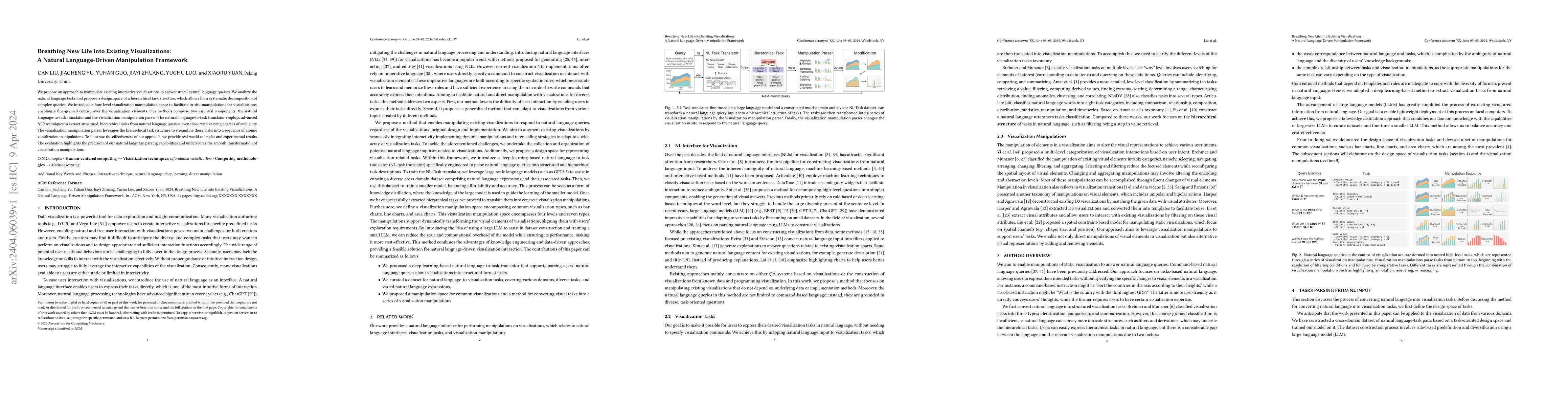 Thumbnail for Breathing New Life into Existing Visualizations: A Natural
  Language-Driven Manipulation Framework