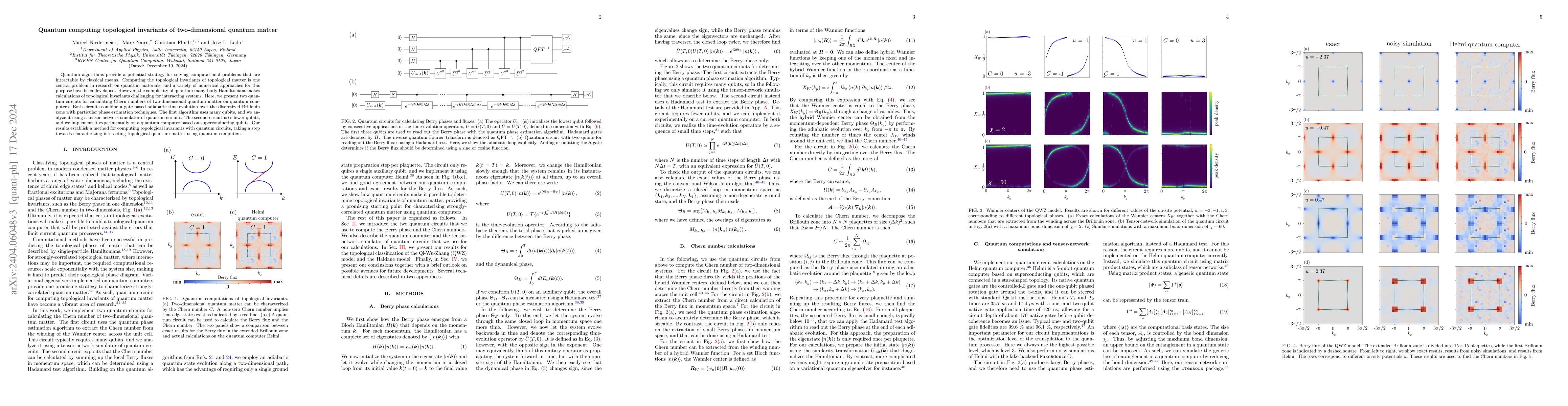 Thumbnail for Quantum computing topological invariants of two-dimensional quantum
  matter