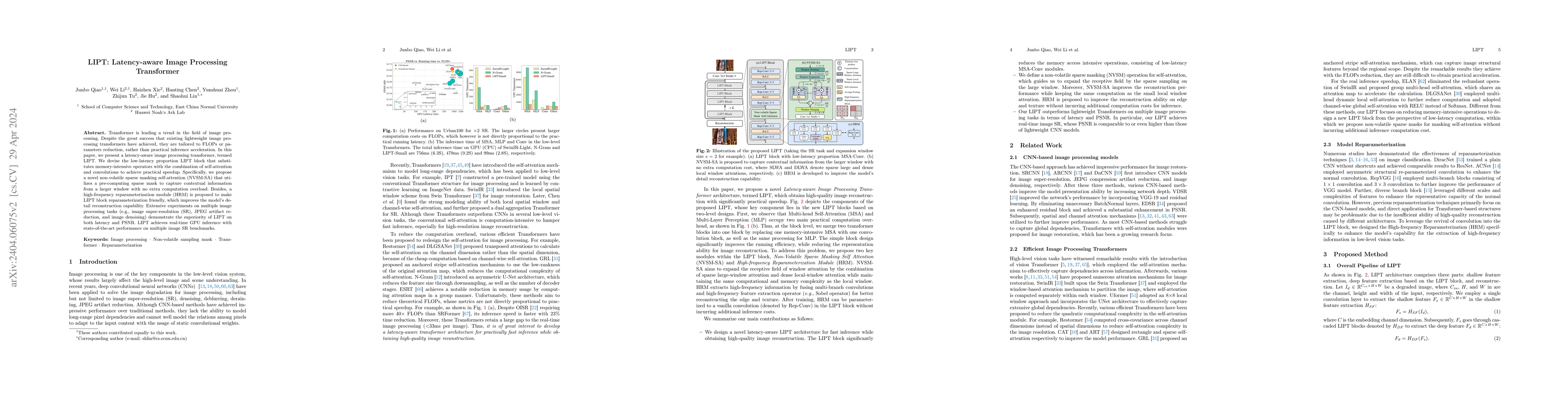 Thumbnail for LIPT: Latency-aware Image Processing Transformer