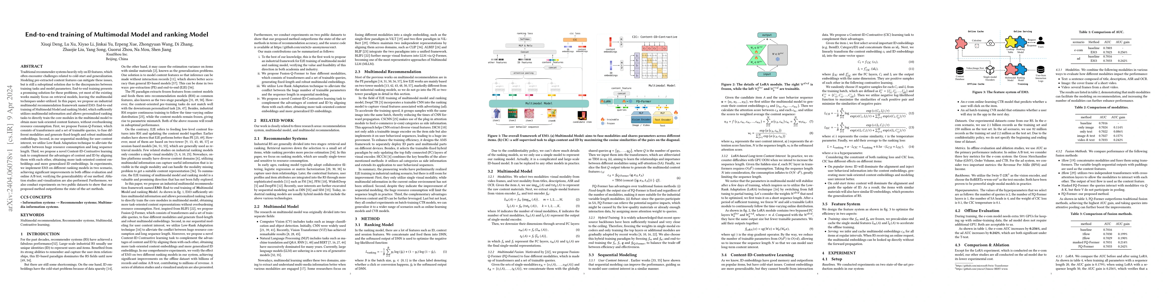 Thumbnail for End-to-end training of Multimodal Model and ranking Model