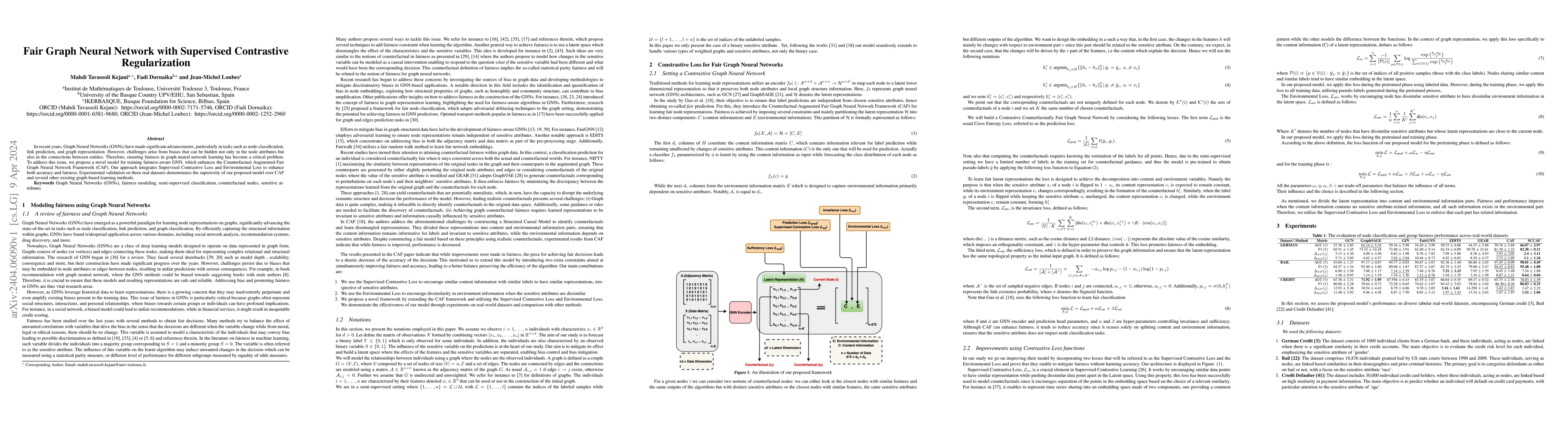 Thumbnail for Fair Graph Neural Network with Supervised Contrastive Regularization