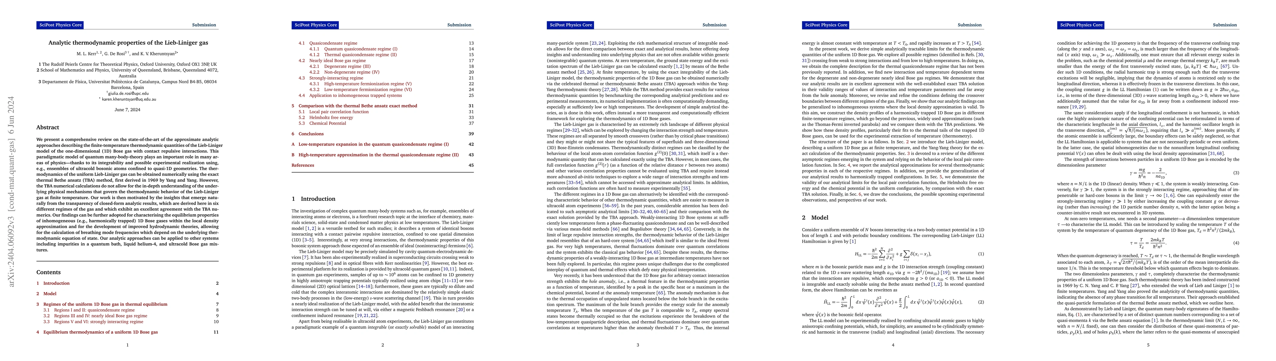Thumbnail for Analytic thermodynamic properties of the Lieb-Liniger gas