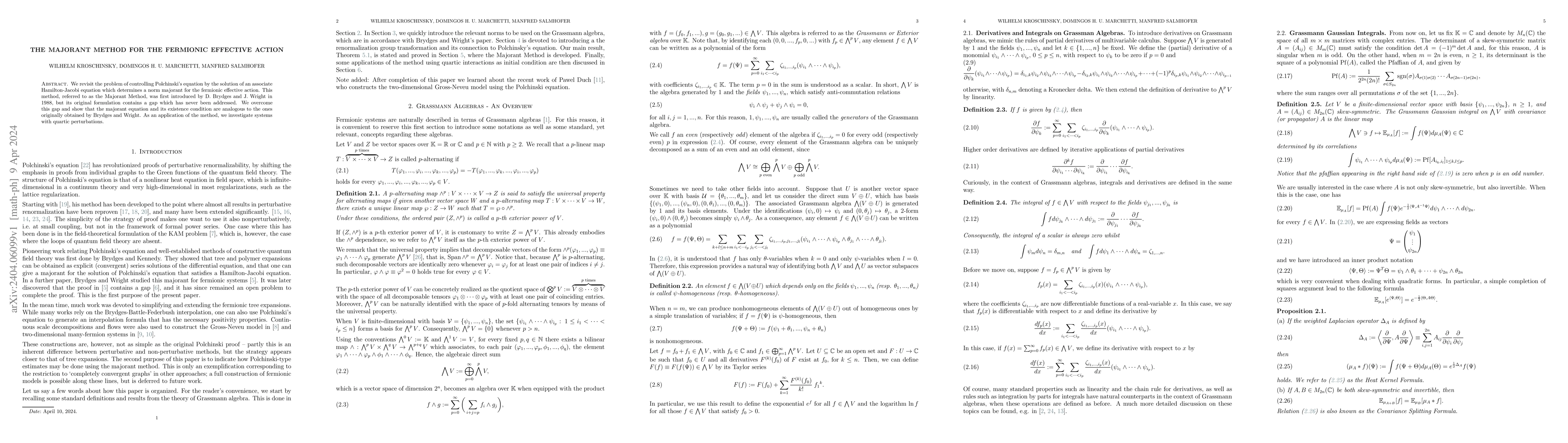 Thumbnail for The majorant method for the fermionic effective action