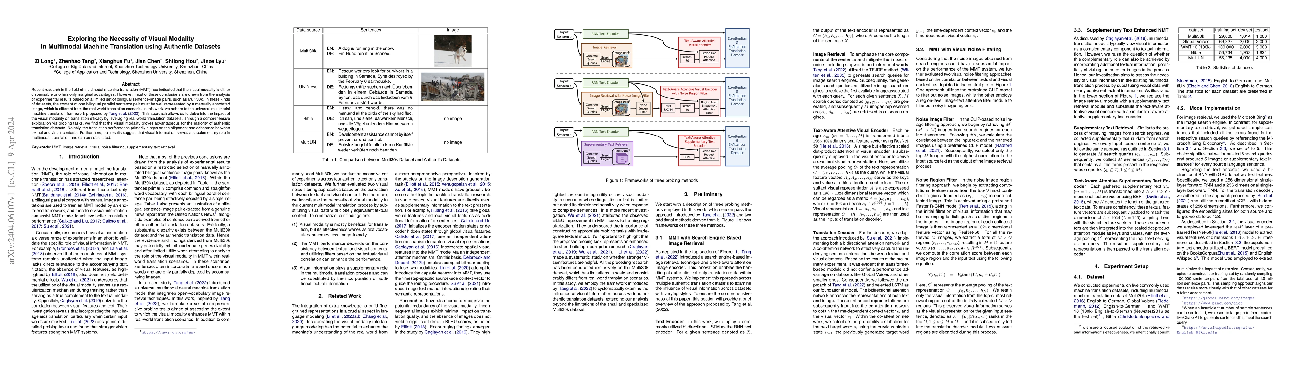 Thumbnail for Exploring the Necessity of Visual Modality in Multimodal Machine
  Translation using Authentic Datasets