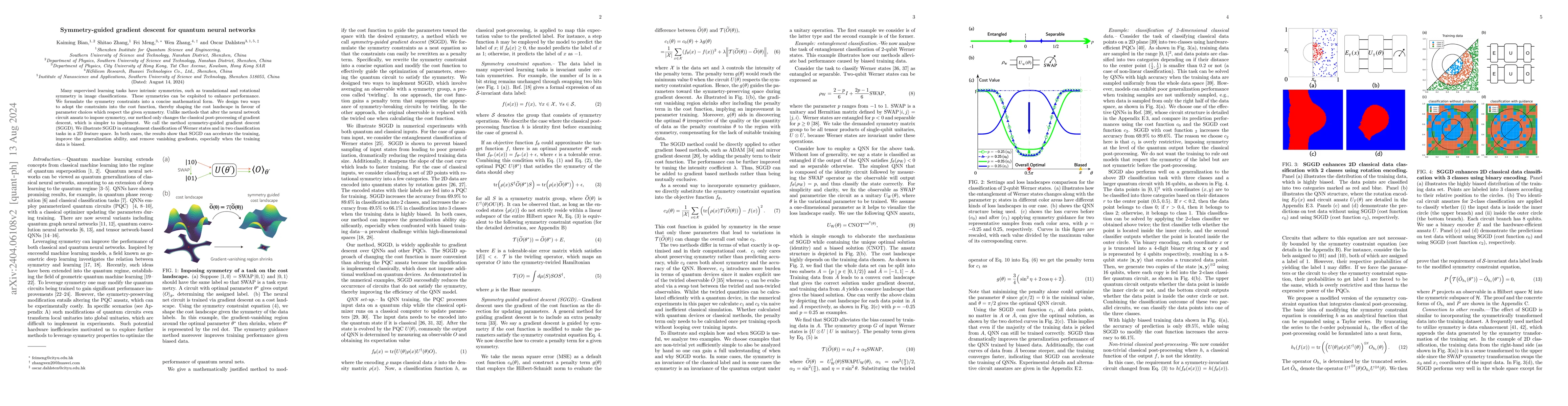 Thumbnail for Symmetry-guided gradient descent for quantum neural networks