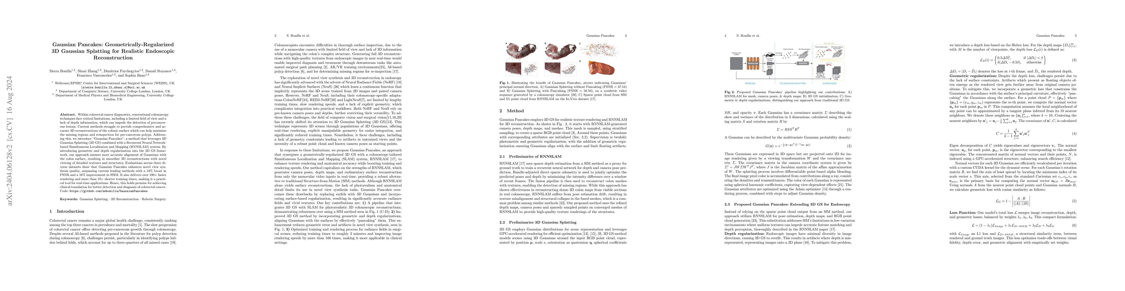 Thumbnail for Gaussian Pancakes: Geometrically-Regularized 3D Gaussian Splatting for
  Realistic Endoscopic Reconstruction