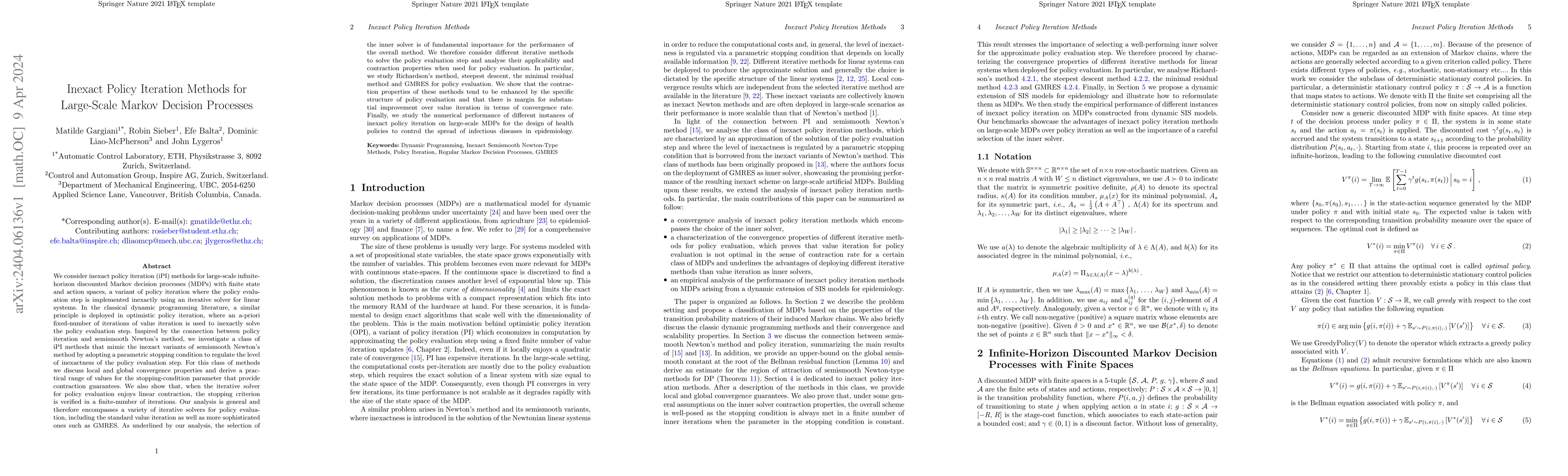 Thumbnail for Inexact Policy Iteration Methods for Large-Scale Markov Decision
  Processes