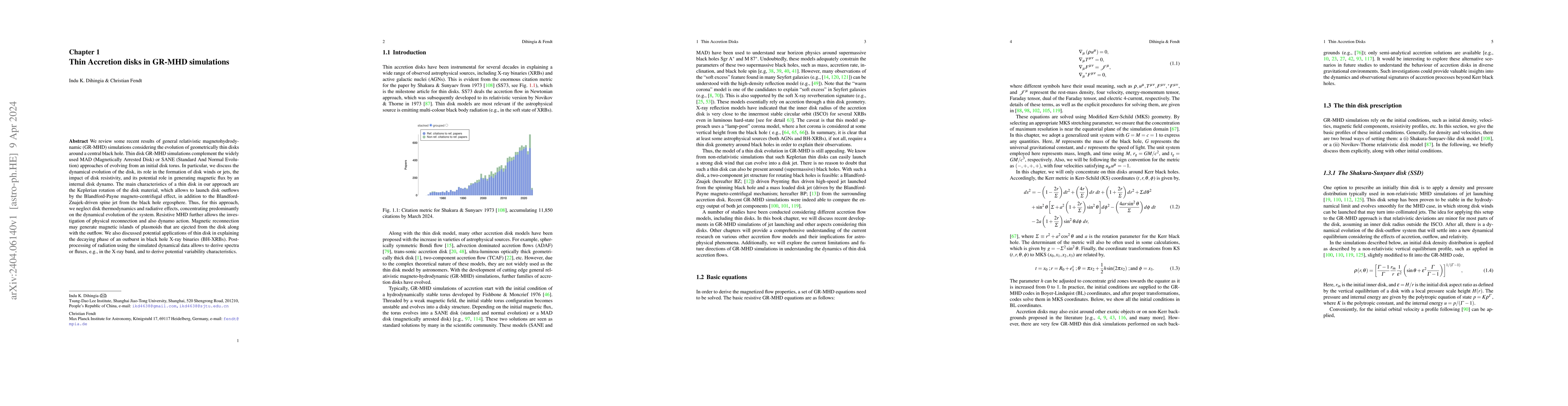 Thumbnail for Thin Accretion disks in GR-MHD simulations