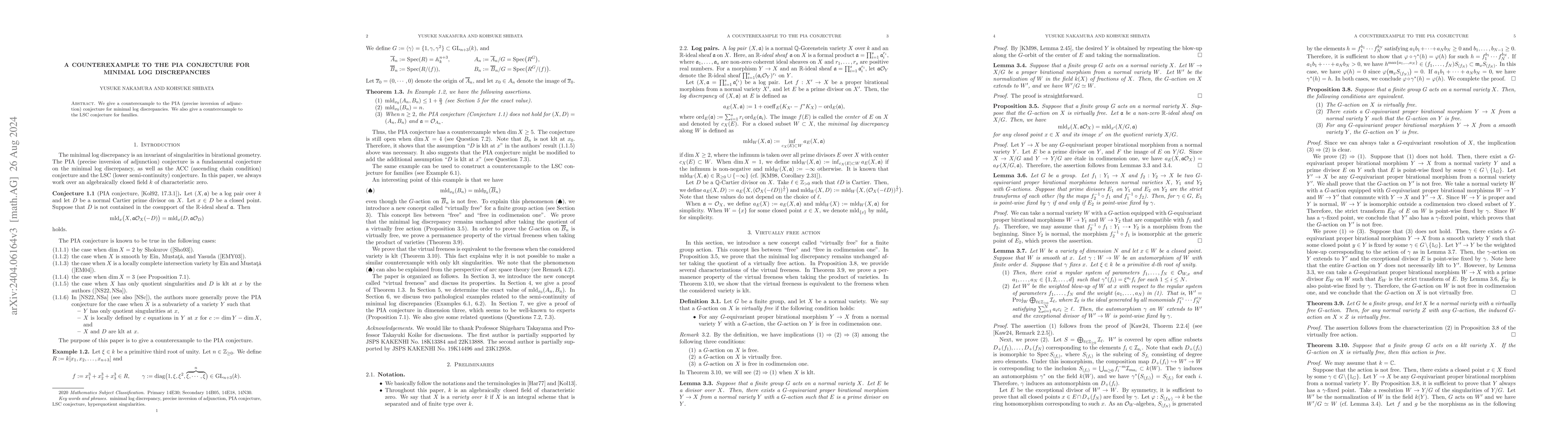 Thumbnail for A counterexample to the PIA conjecture for minimal log discrepancies