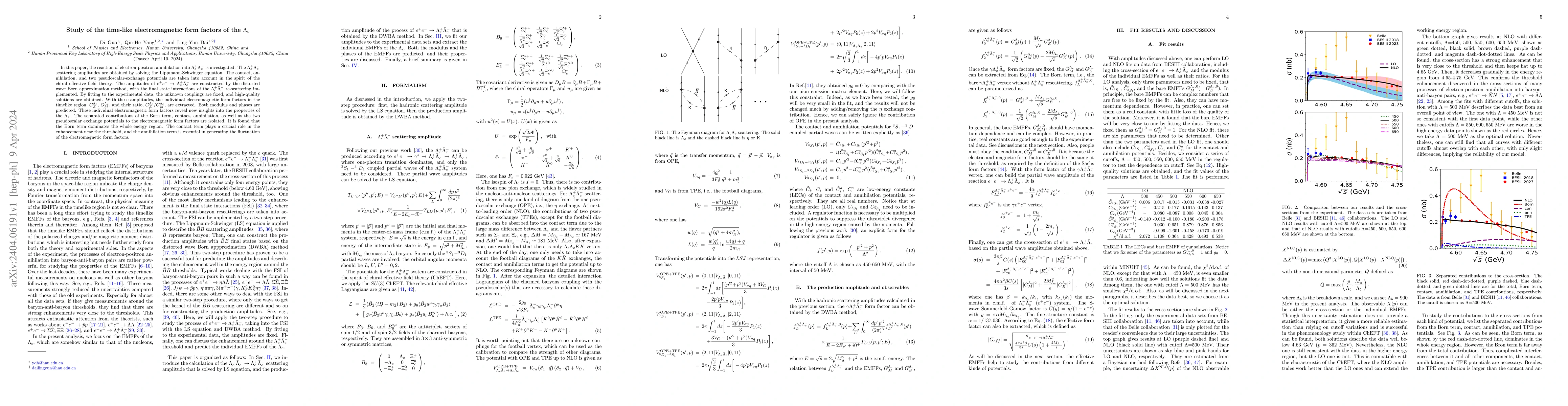 Thumbnail for Study of the timelike electromagnetic form factors of the $\Lambda_c$