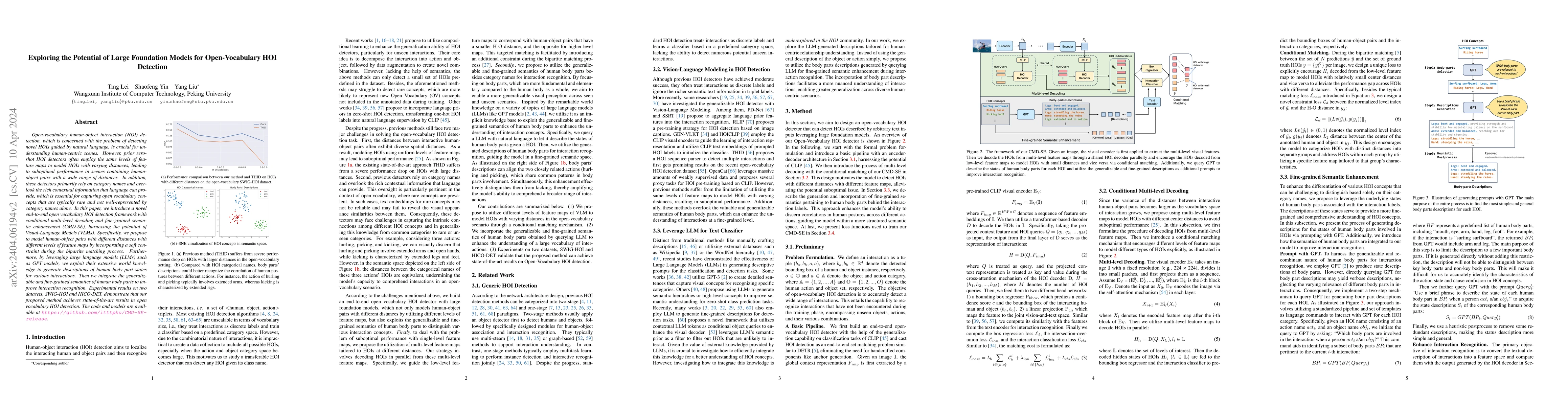 Thumbnail for Exploring the Potential of Large Foundation Models for Open-Vocabulary
  HOI Detection