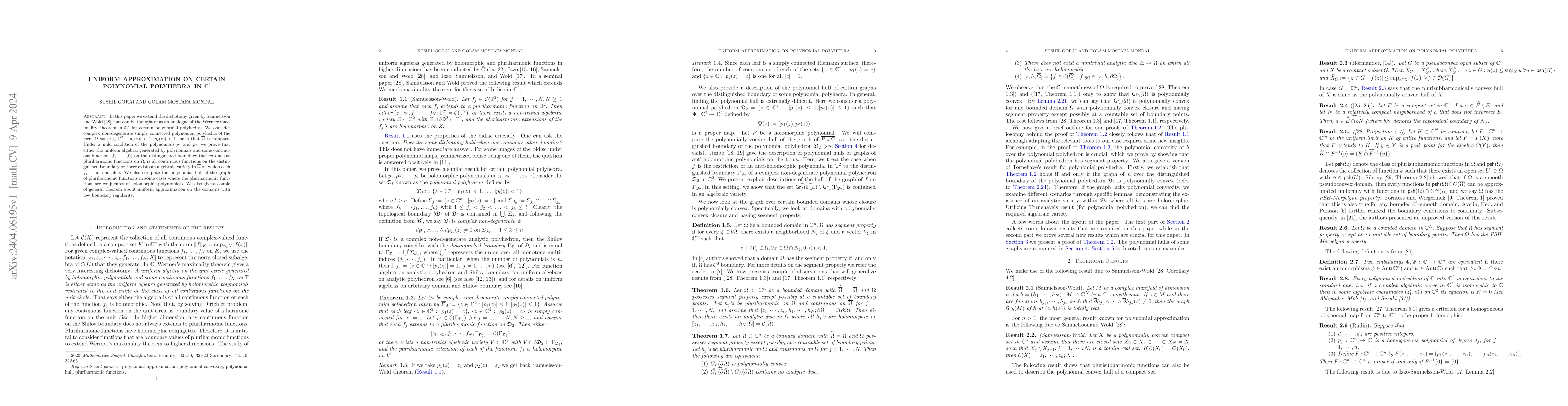 Thumbnail for Uniform approximation on certain polynomial polyhedra in $\mathbb{C}^2$