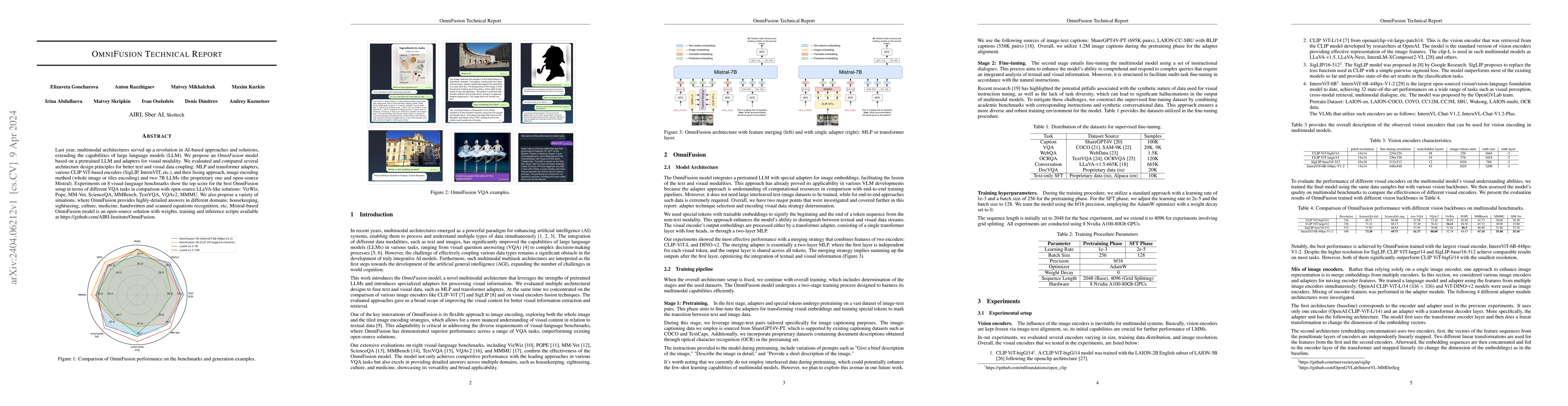 Thumbnail for OmniFusion Technical Report