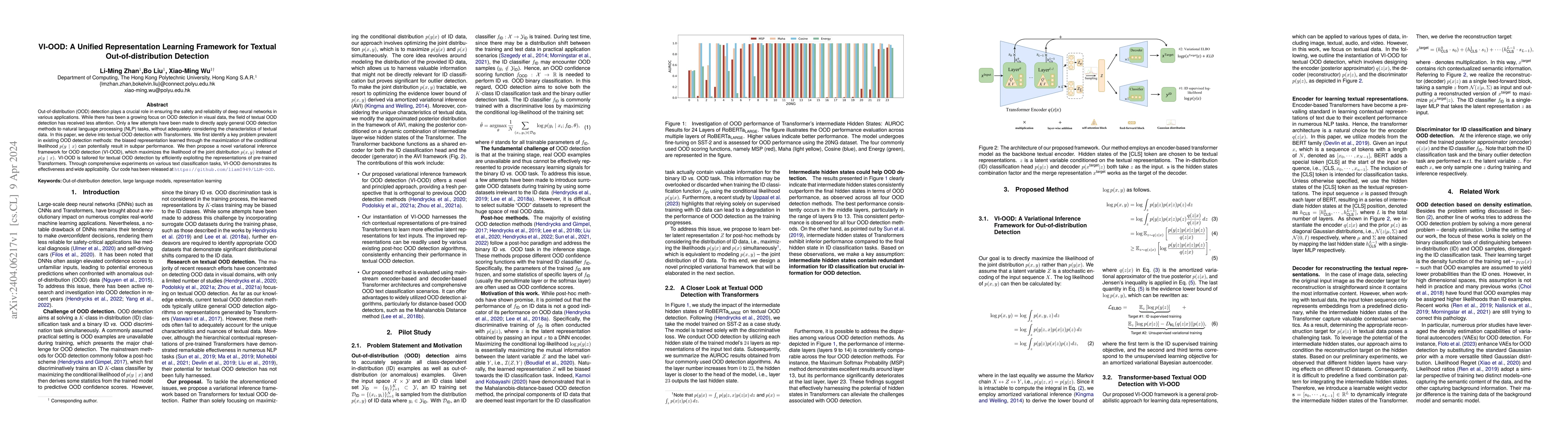 Thumbnail for VI-OOD: A Unified Representation Learning Framework for Textual
  Out-of-distribution Detection