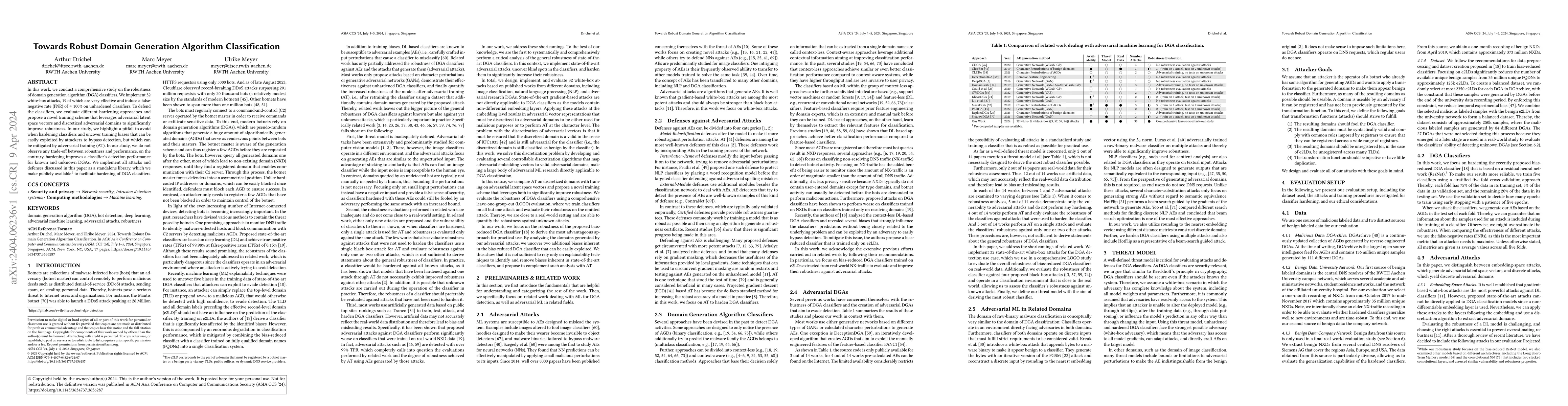 Thumbnail for Towards Robust Domain Generation Algorithm Classification