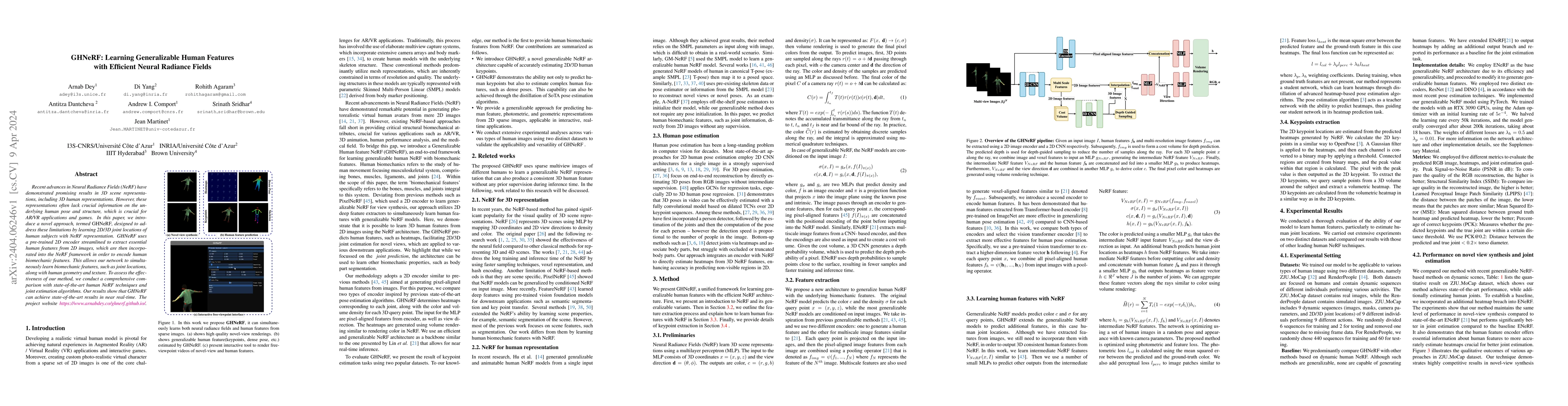 Thumbnail for GHNeRF: Learning Generalizable Human Features with Efficient Neural
  Radiance Fields
