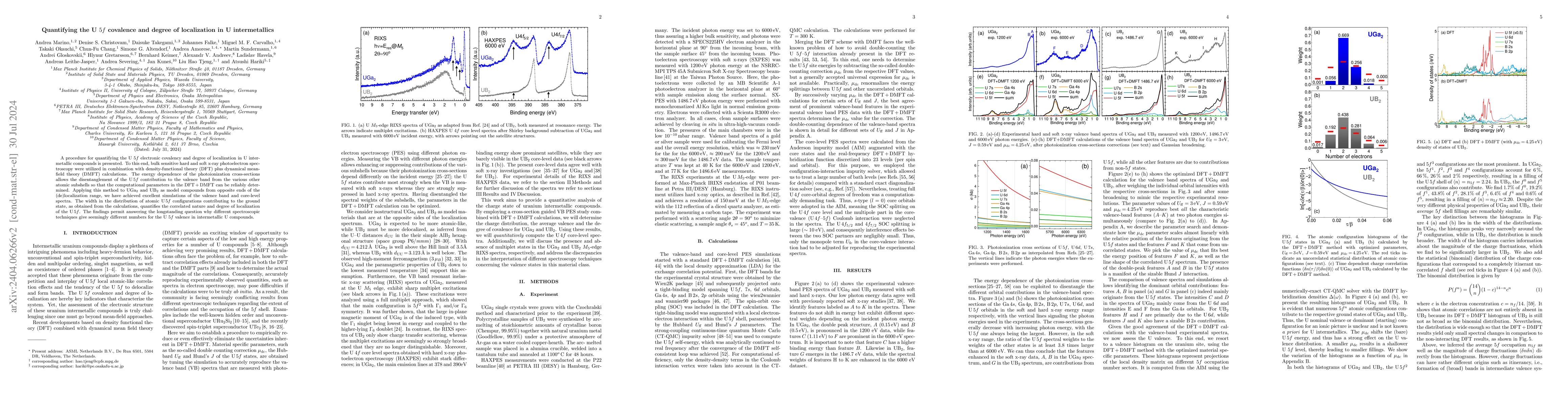 Thumbnail for Quantifying the U $5f$ covalence and degree of localization in U
  intermetallics