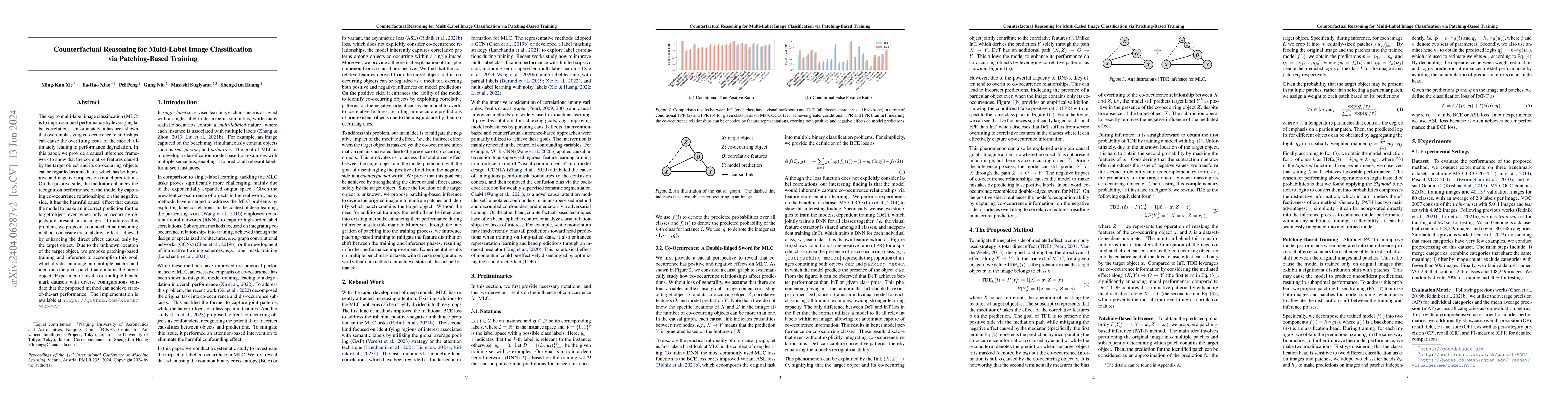 Thumbnail for Counterfactual Reasoning for Multi-Label Image Classification via
  Patching-Based Training
