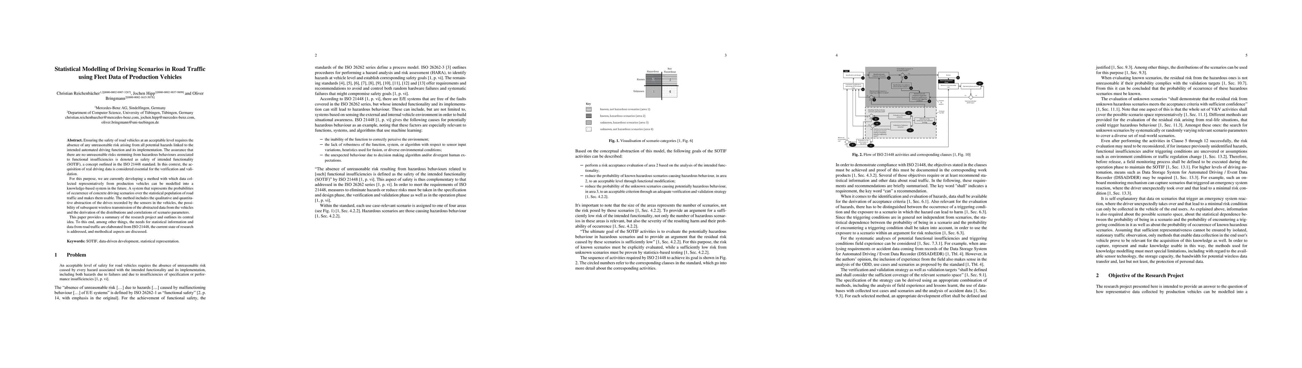 Thumbnail for Statistical Modelling of Driving Scenarios in Road Traffic using Fleet
  Data of Production Vehicles