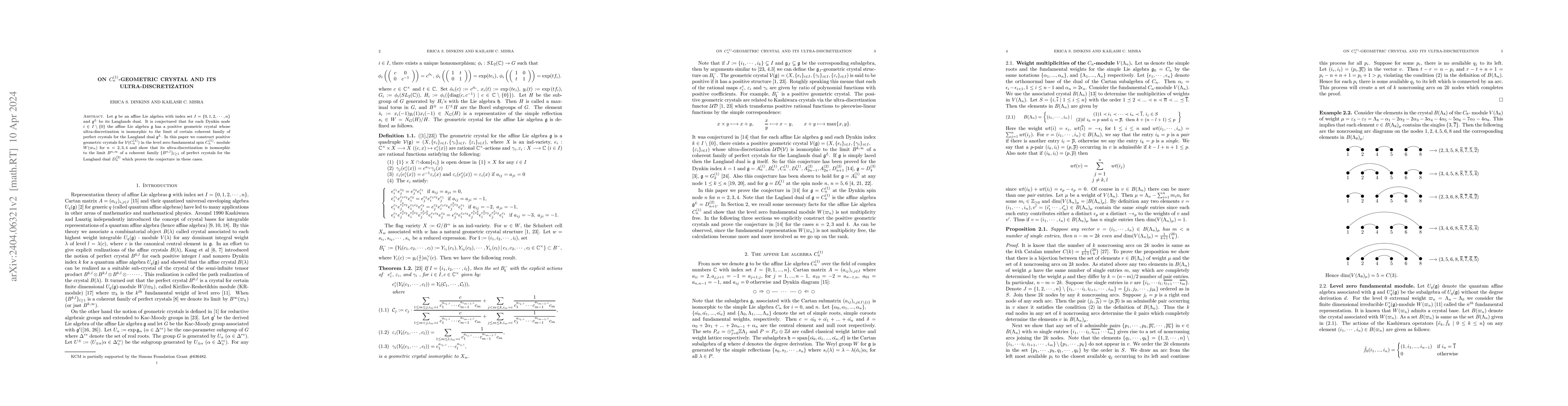 Thumbnail for On $C_n^{(1)}$-Geometric Crystal and its Ultradiscretization