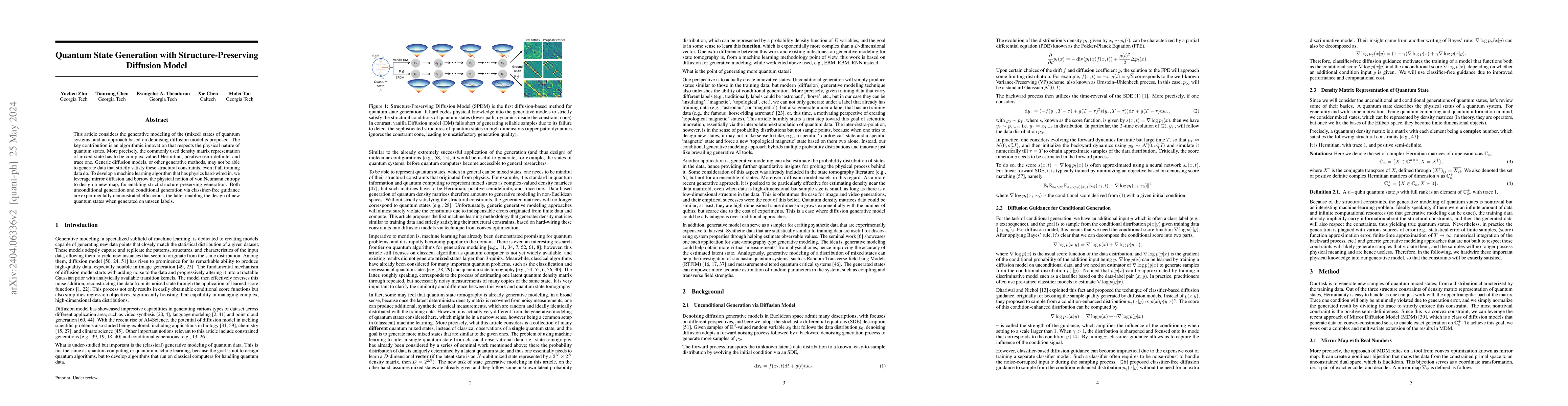 Thumbnail for Quantum State Generation with Structure-Preserving Diffusion Model