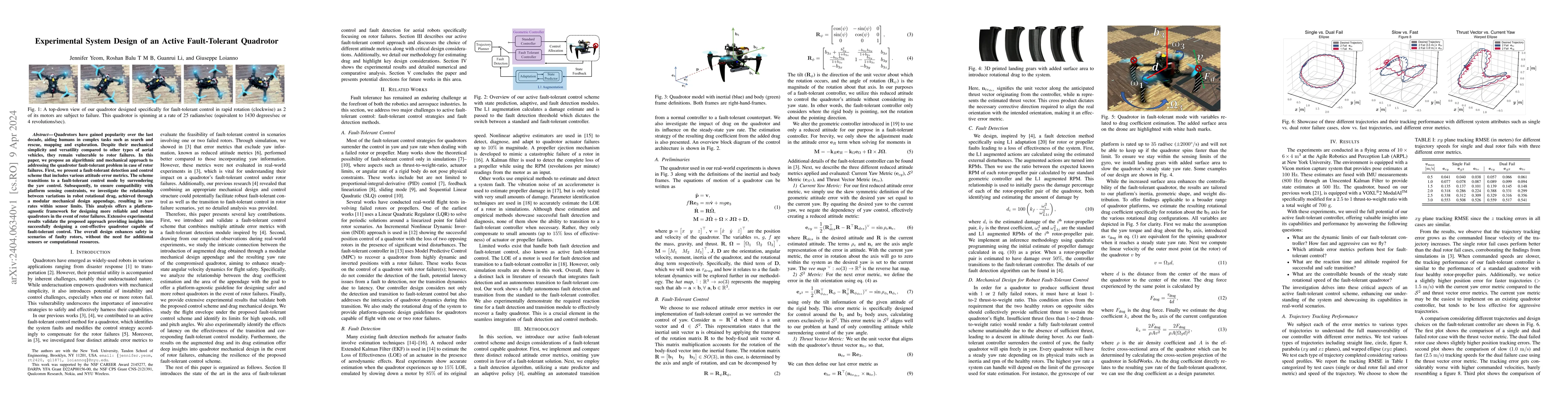 Thumbnail for Experimental System Design of an Active Fault-Tolerant Quadrotor