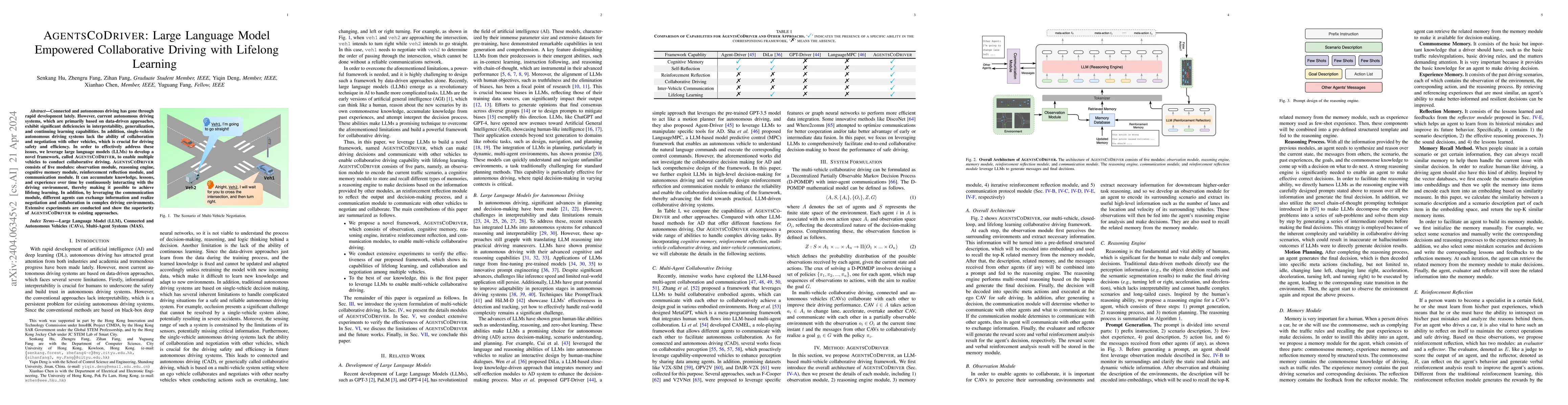 Thumbnail for AgentsCoDriver: Large Language Model Empowered Collaborative Driving
  with Lifelong Learning