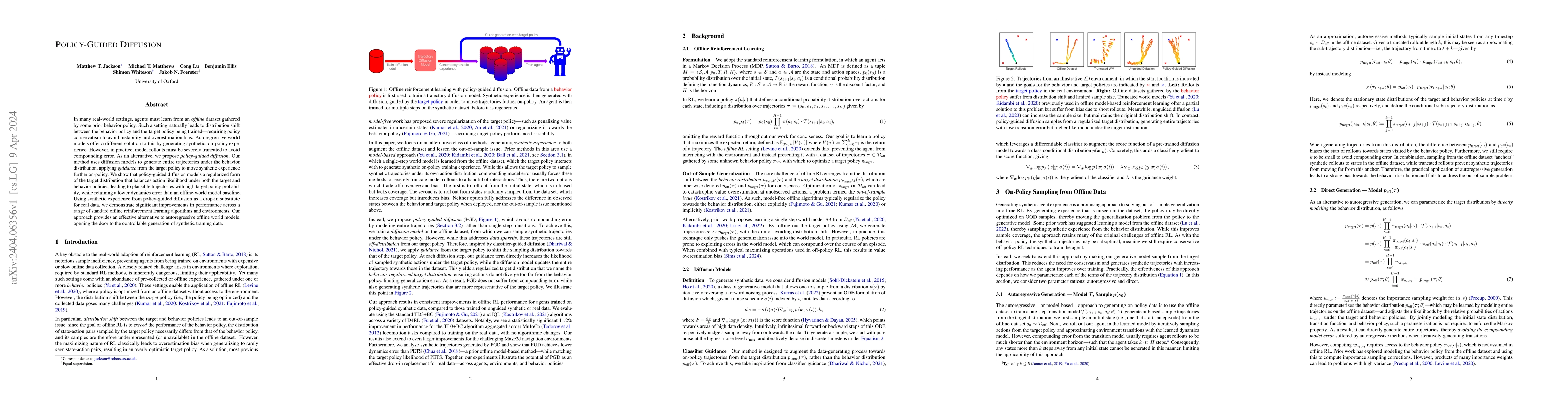 Thumbnail for Policy-Guided Diffusion