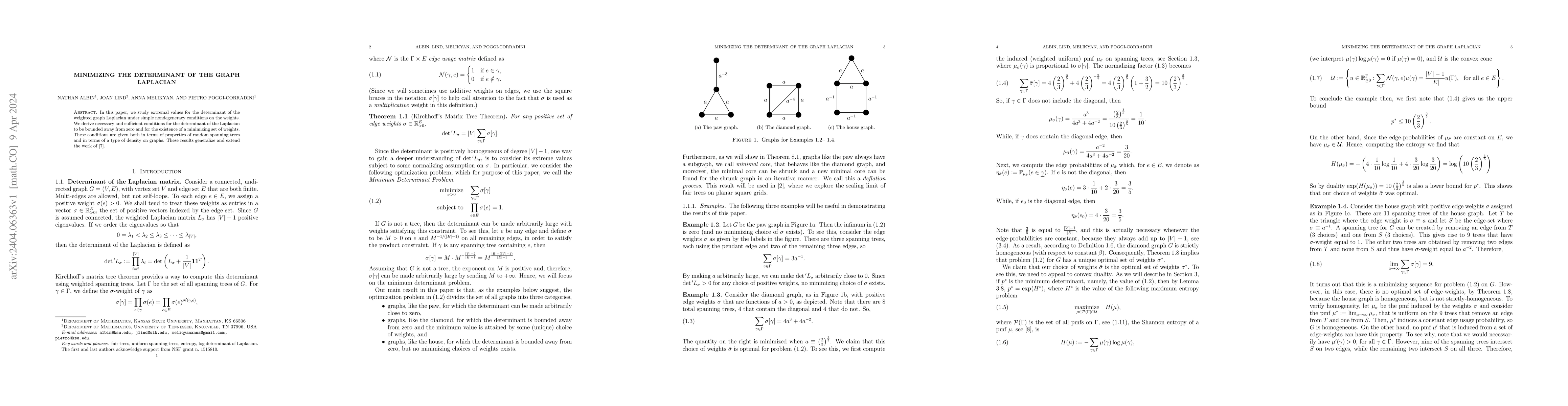 Thumbnail for Minimizing the determinant of the graph Laplacian