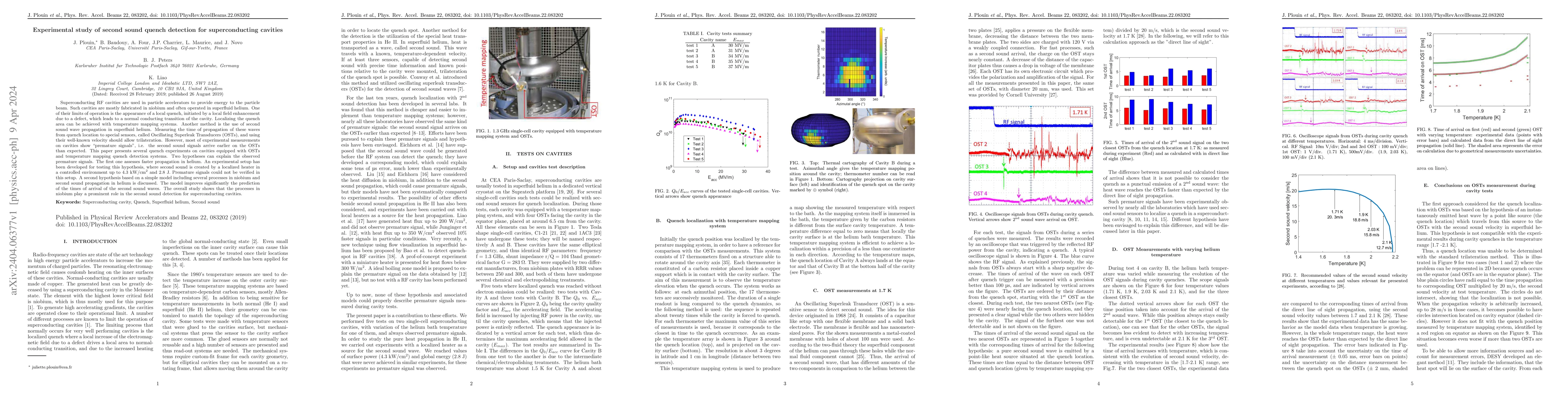 Thumbnail for Experimental study of second sound quench detection for superconducting
  cavities