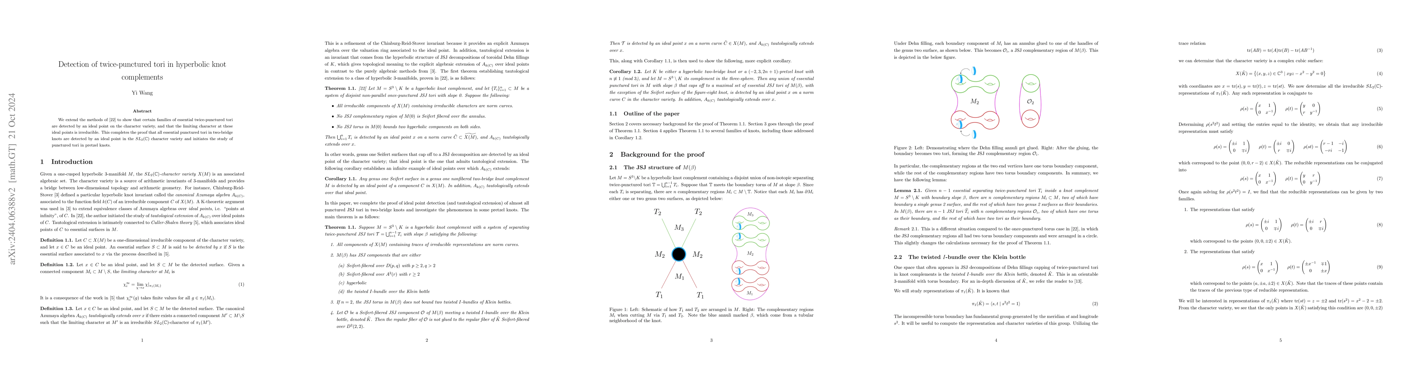 Thumbnail for Detection of twice-punctured tori in hyperbolic knot complements