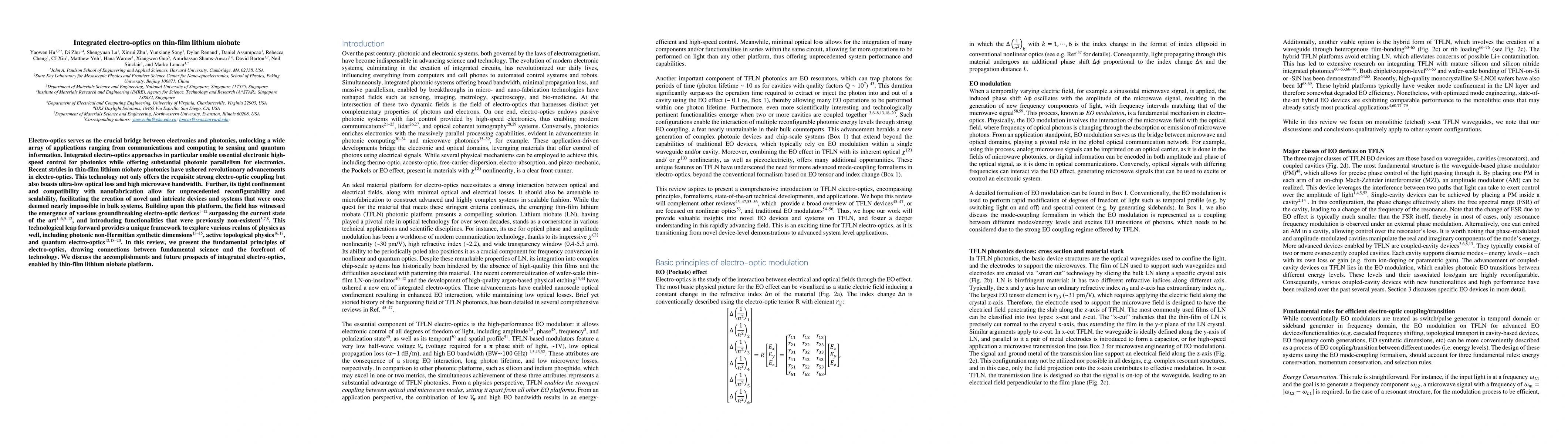 Thumbnail for Integrated electro-optics on thin-film lithium niobate