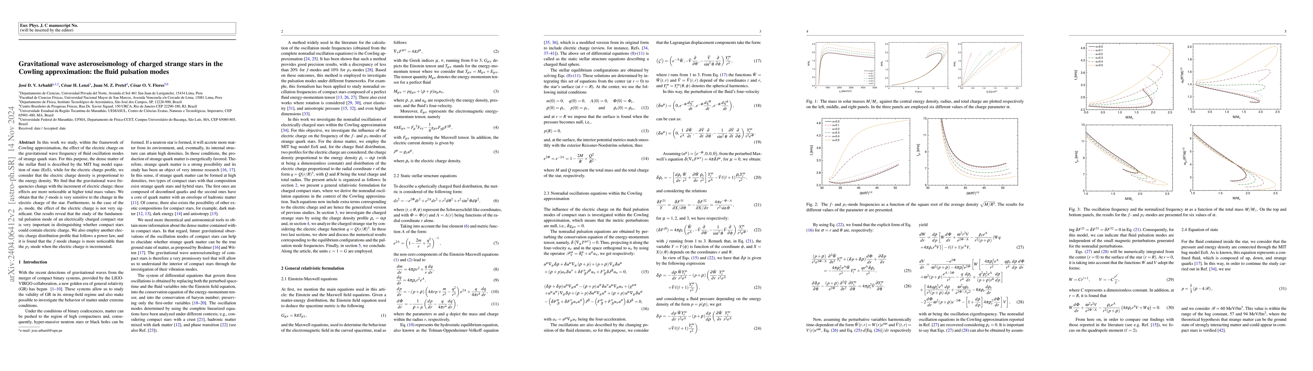 Thumbnail for Gravitational wave seismology of charged strange stars in the Cowling
  approximation: the fluid pulsation modes