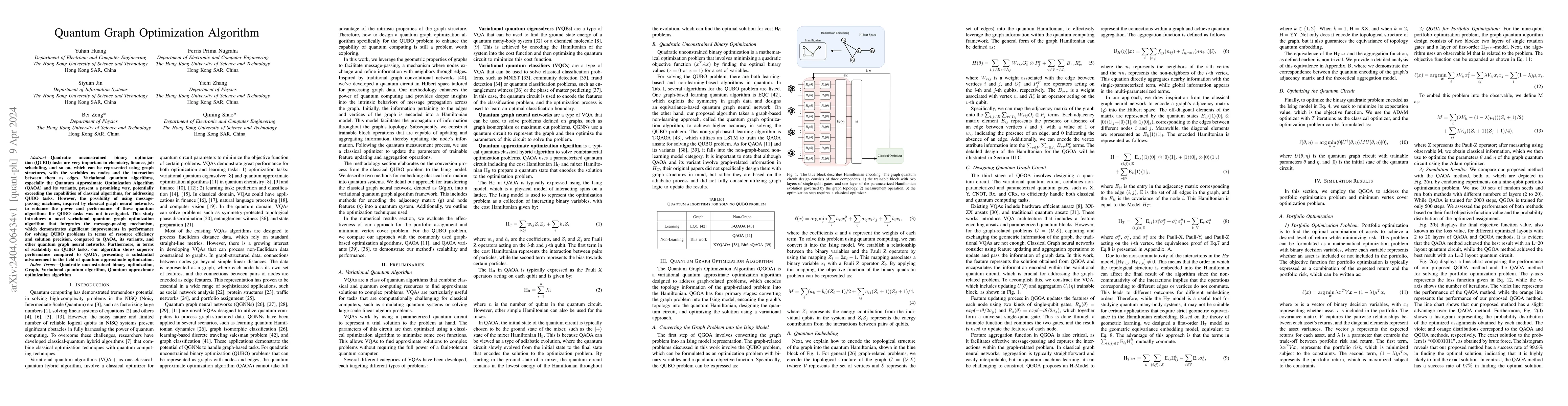 Thumbnail for Quantum Graph Optimization Algorithm